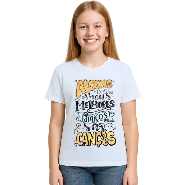 Camiseta Melhores Amigos São Canções Personalizada