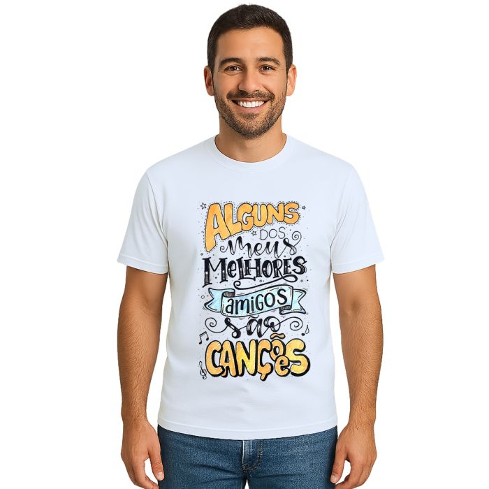 Camiseta Melhores Amigos São Canções Personalizada