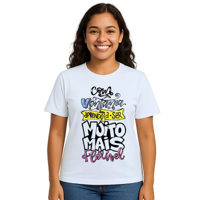 Camiseta Ventania Aprendo Ser Mais Flexível Personalizada