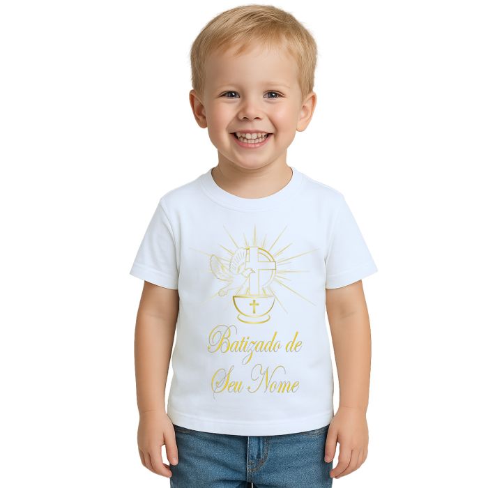 Camiseta Batizado Batismo Evento Igreja Personalizada