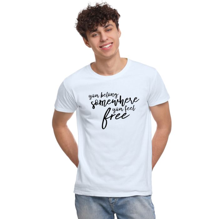 Camiseta You Belong Some Where You Feel Free Personalizada