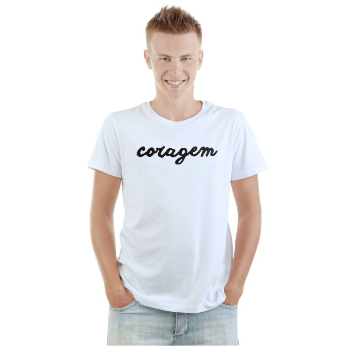Camiseta Coragem Motivacional Estampa Personalizada
