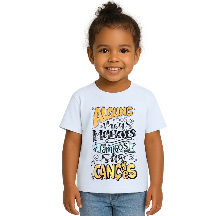 Camiseta Melhores Amigos São Canções Personalizada