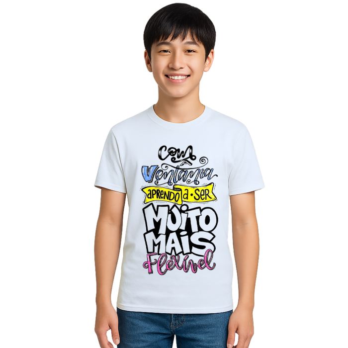 Camiseta Ventania Aprendo Ser Mais Flexível Personalizada