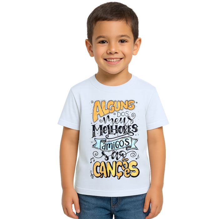 Camiseta Melhores Amigos São Canções Personalizada