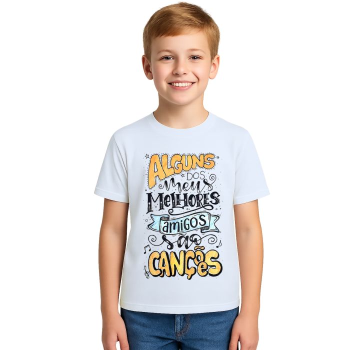 Camiseta Melhores Amigos São Canções Personalizada