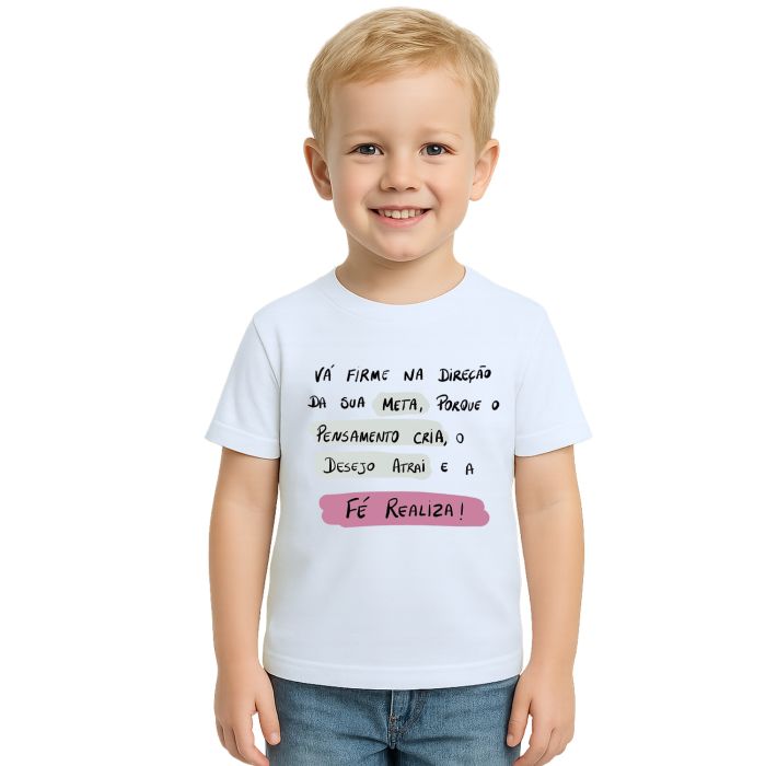 Camiseta Vá Firme Na Direção Da Sua Meta Personalizada