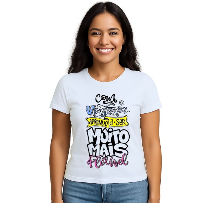 Camiseta Ventania Aprendo Ser Mais Flexível Personalizada