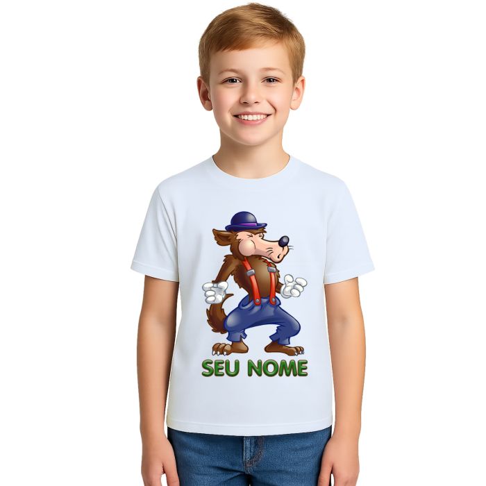 Camiseta Lobo Mau Desenho Estampa Personalizada