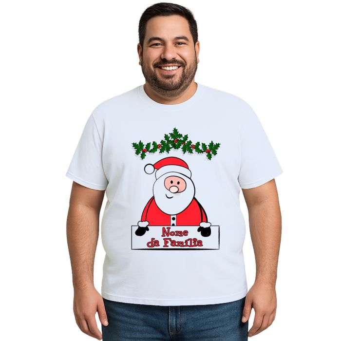 Camiseta Natal Papai Noel Natalina Família Personalizada