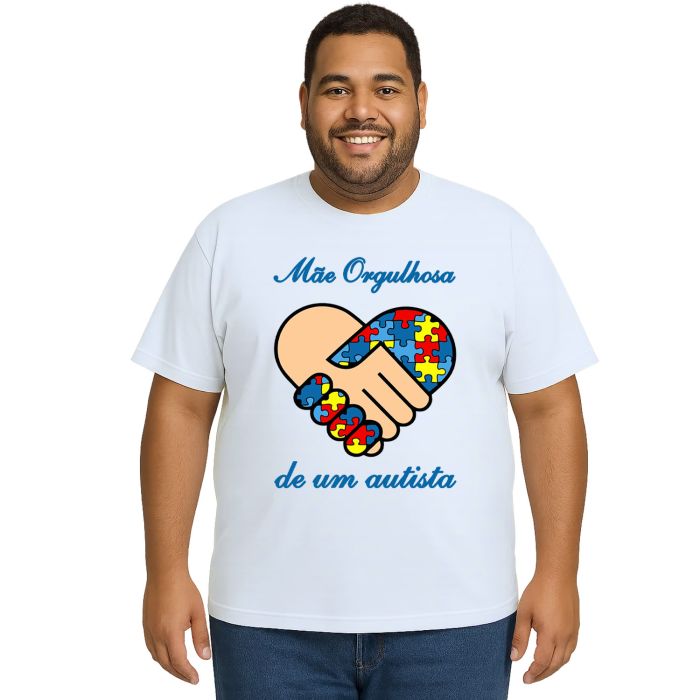 Camiseta Mãe Orgulhosa Autista Autismo Personalizada