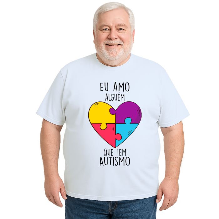 Camiseta Amo Alguém Autista Autismo Personalizada