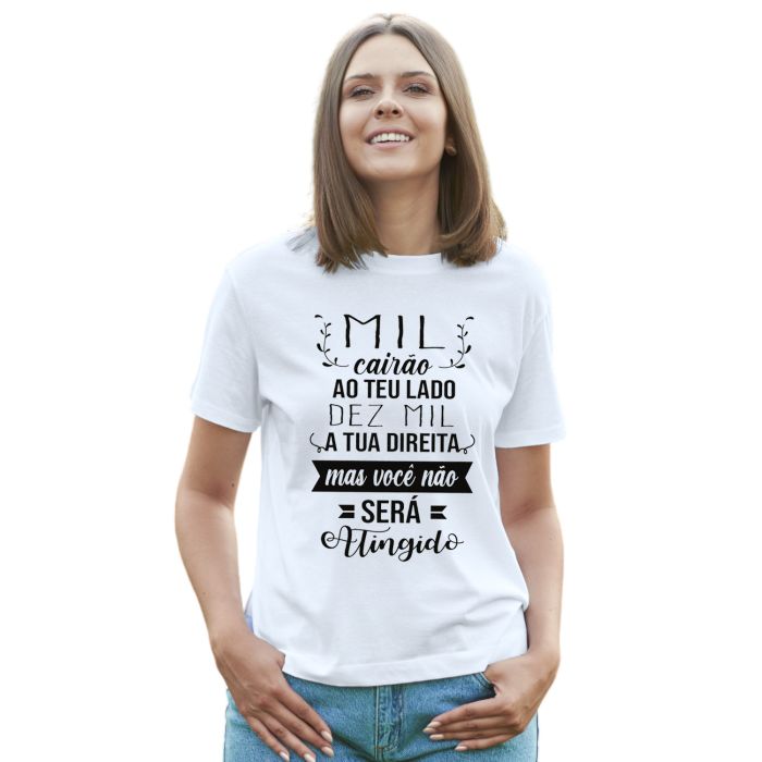 Camiseta Você Não Será Atingido Estampa Personalizada