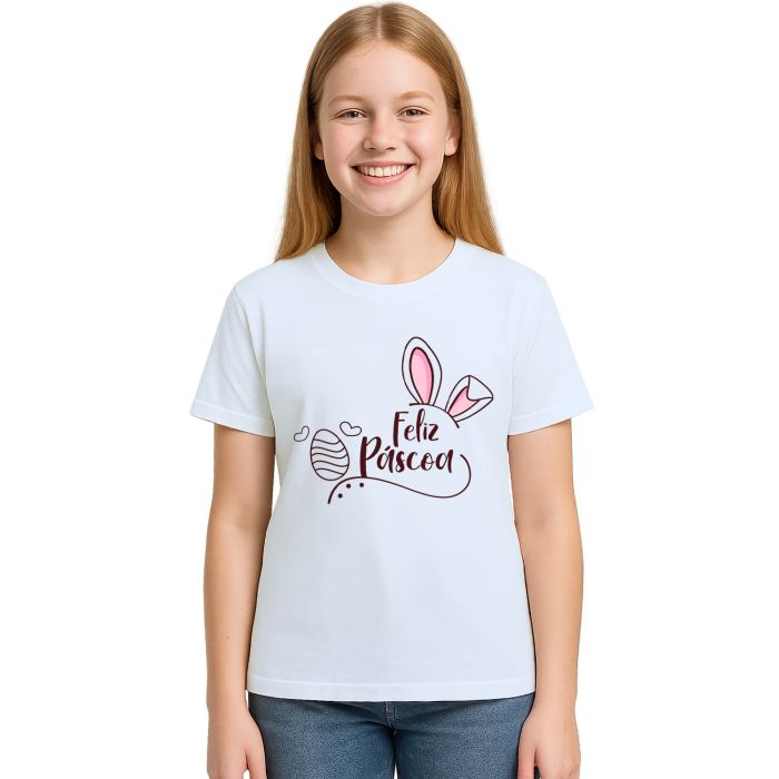 Camiseta Feliz Páscoa Amor Estampa Personalizada
