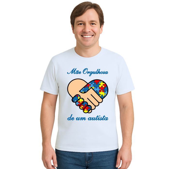 Camiseta Mãe Orgulhosa Autista Autismo Personalizada