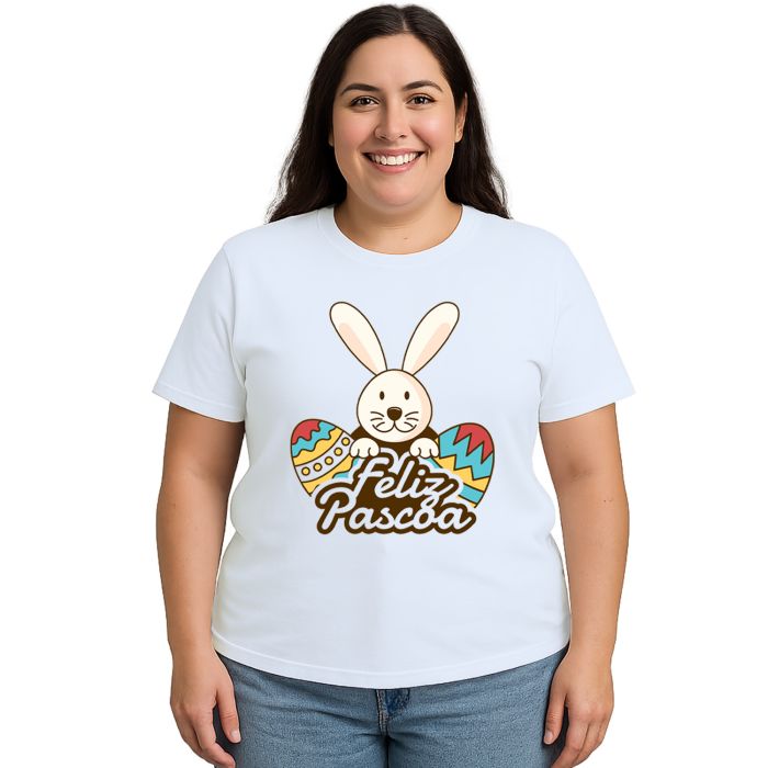 Camiseta Feliz Páscoa Ovos Estampa Personalizada