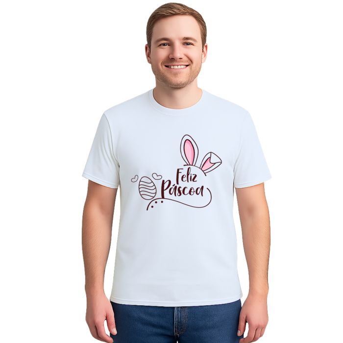 Camiseta Feliz Páscoa Amor Estampa Personalizada