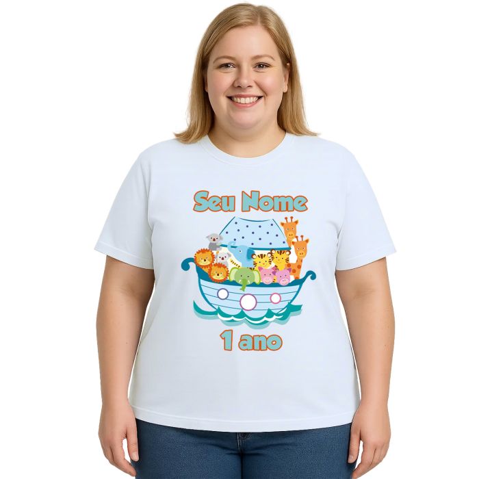 Camiseta Arca de Noé Animais Boy Estampa Personalizada