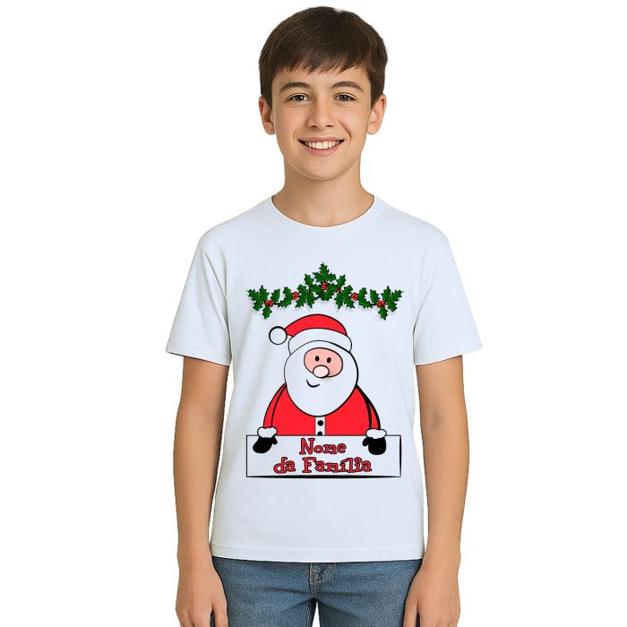 Camiseta Natal Papai Noel Natalina Família Personalizada