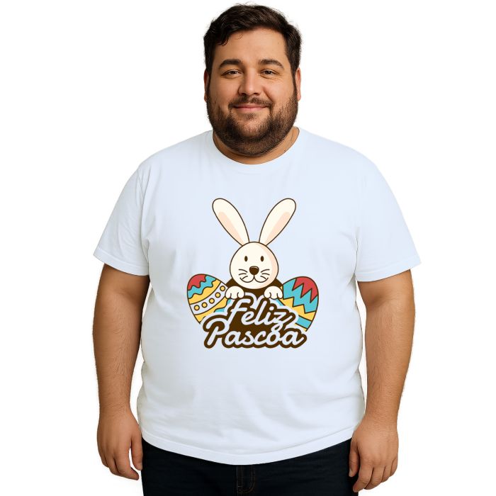 Camiseta Feliz Páscoa Ovos Estampa Personalizada