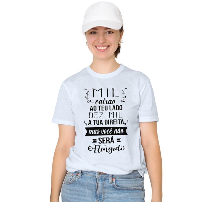Camiseta Você Não Será Atingido Estampa Personalizada