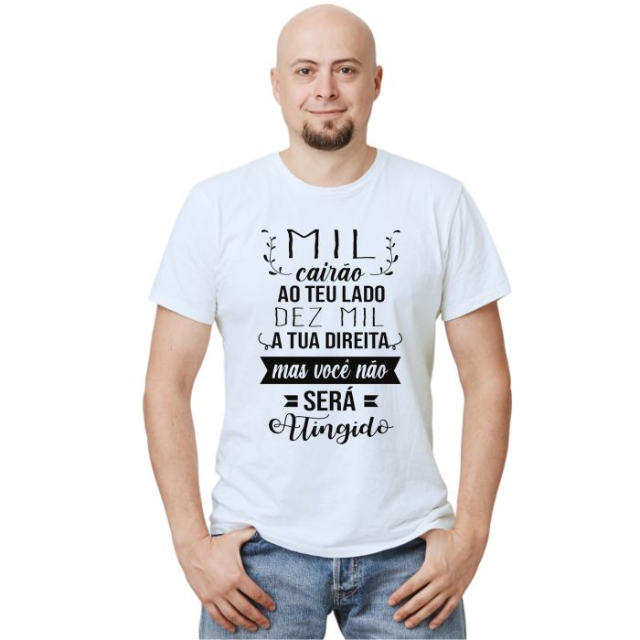 Camiseta Você Não Será Atingido Estampa Personalizada