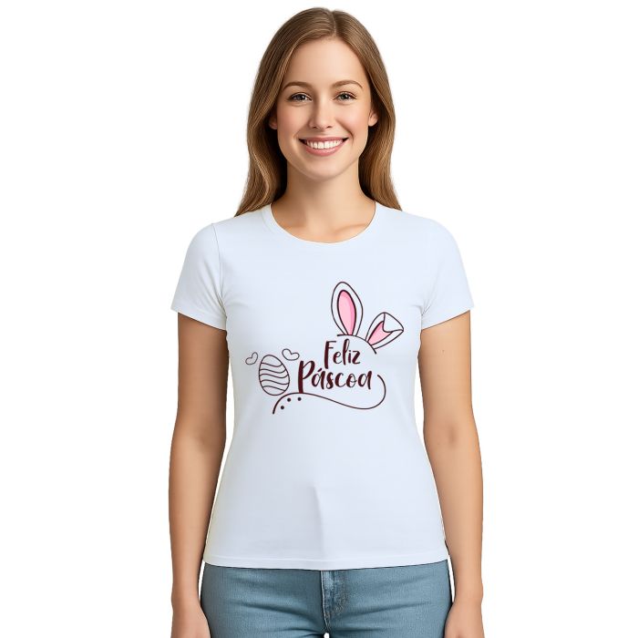 Camiseta Feliz Páscoa Amor Estampa Personalizada