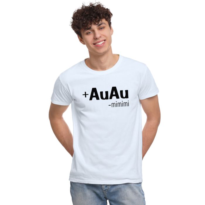 Camiseta Mais Auau Menos Mimimi Estampa Personalizada