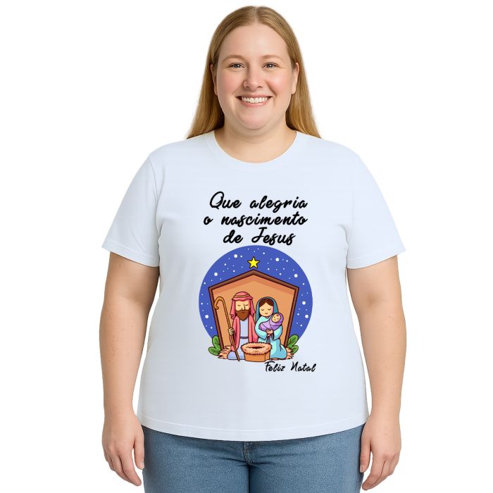Camiseta Natalina Nascimento de Jesus Personalizada