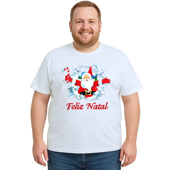Camiseta Papai Noel Feliz Natal Natalina Personalizada