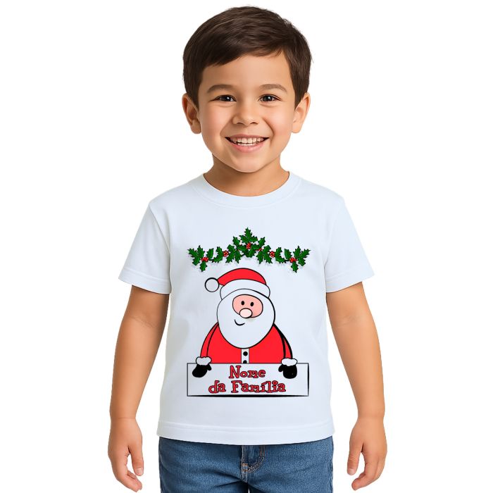 Camiseta Natal Papai Noel Natalina Família Personalizada