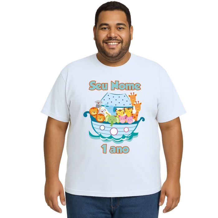 Camiseta Arca de Noé Animais Boy Estampa Personalizada