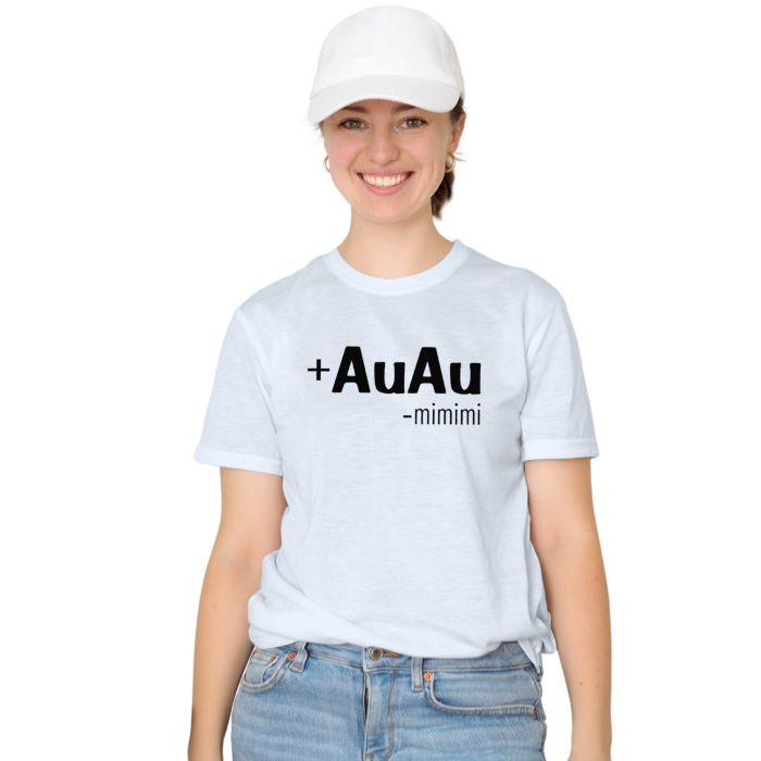 Camiseta Mais Auau Menos Mimimi Estampa Personalizada