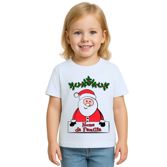 Camiseta Natal Papai Noel Natalina Família Personalizada