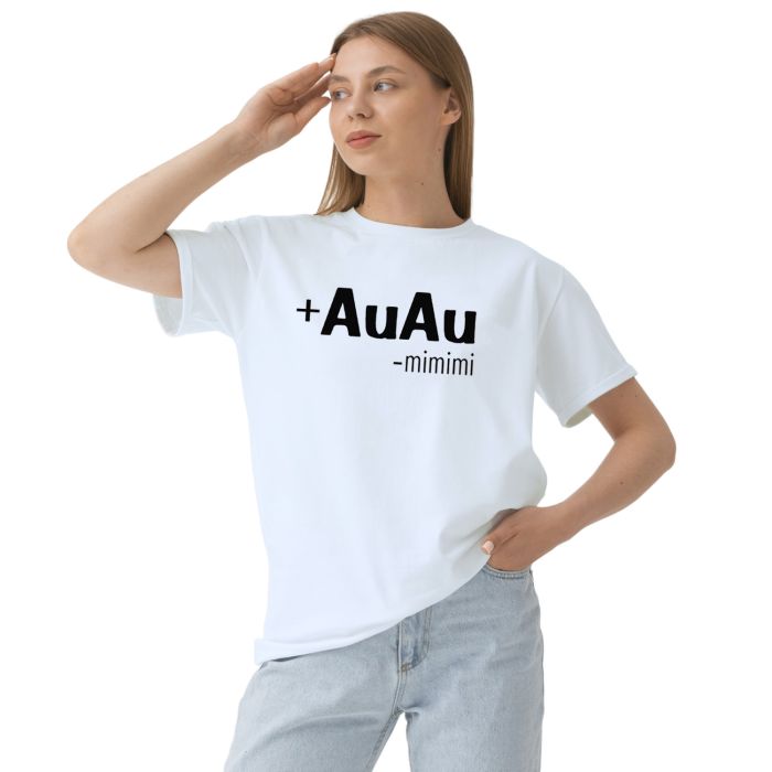 Camiseta Mais Auau Menos Mimimi Estampa Personalizada