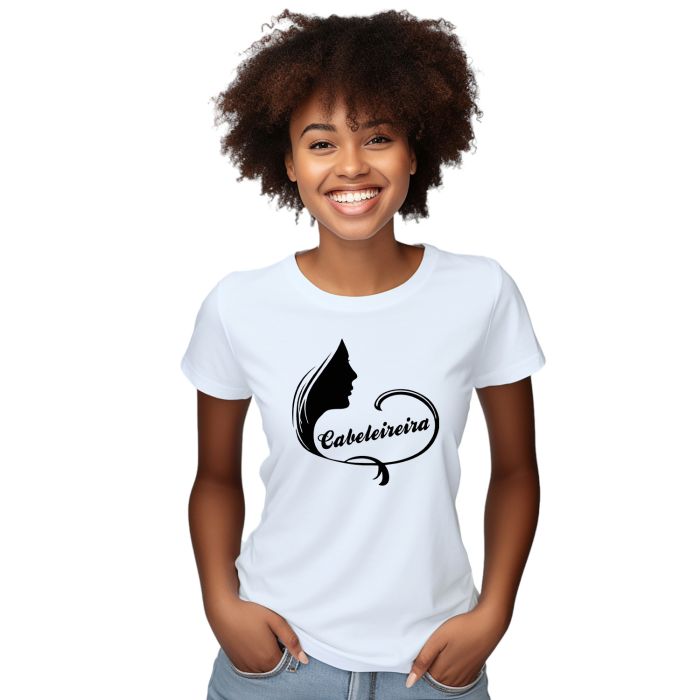 Camiseta Cabeleireira Style Estampa Personalizada