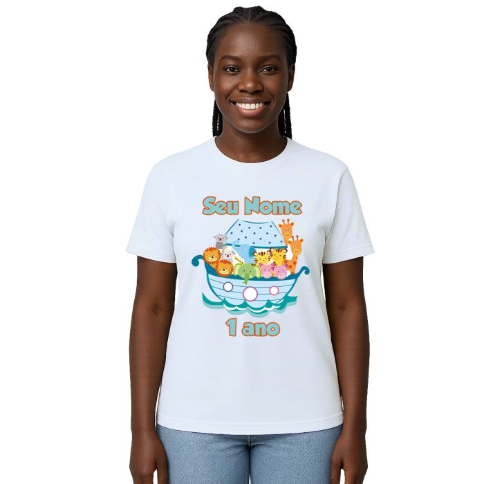 Camiseta Arca de Noé Animais Boy Estampa Personalizada
