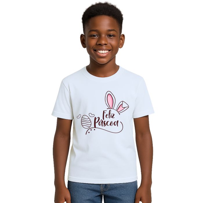Camiseta Feliz Páscoa Amor Estampa Personalizada