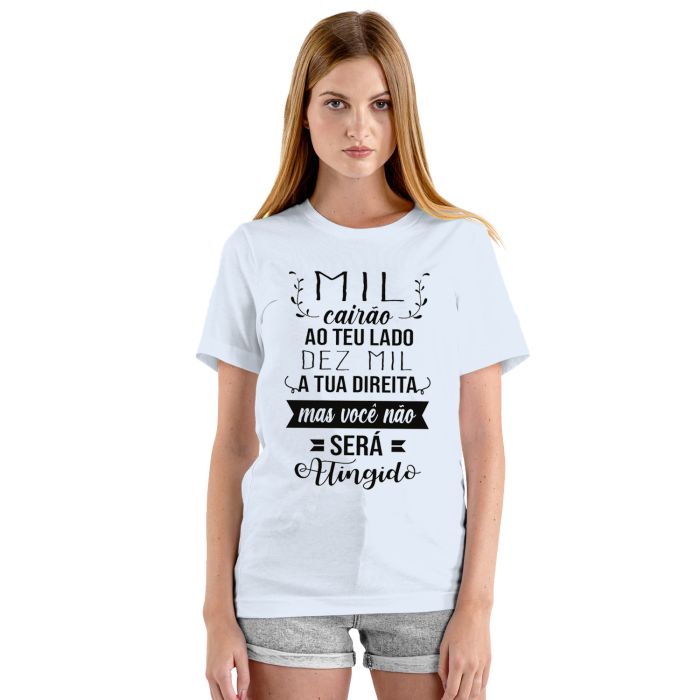 Camiseta Você Não Será Atingido Estampa Personalizada