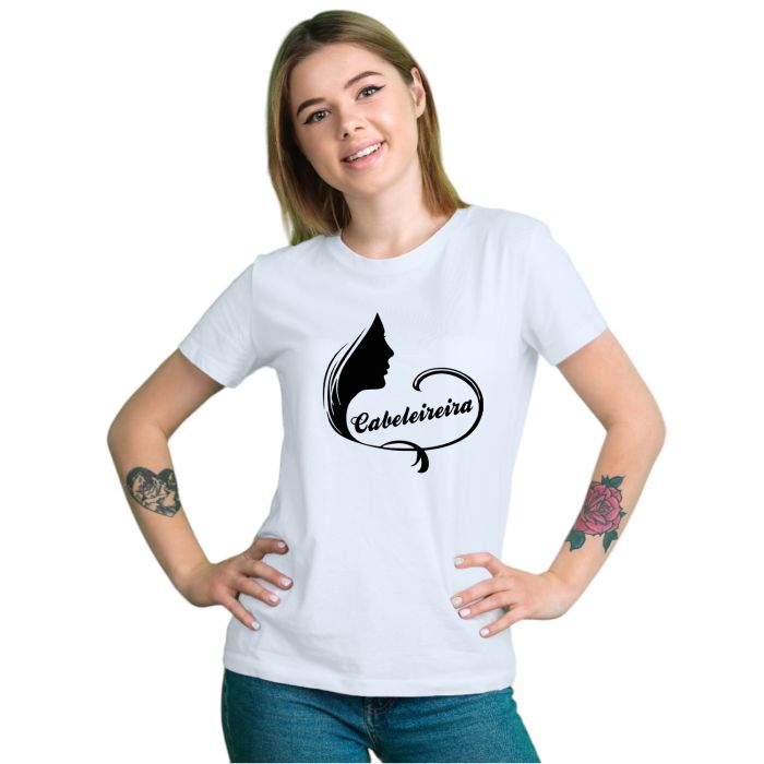 Camiseta Cabeleireira Style Estampa Personalizada
