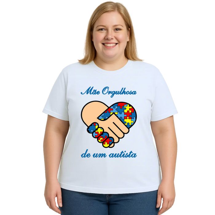 Camiseta Mãe Orgulhosa Autista Autismo Personalizada