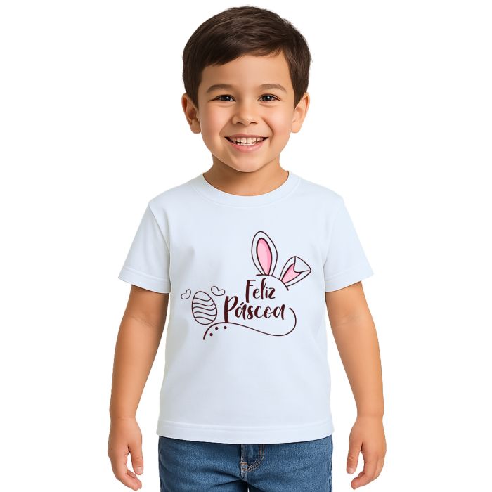 Camiseta Feliz Páscoa Amor Estampa Personalizada