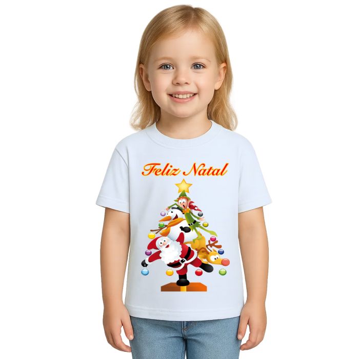 Camiseta Natalina Árvore Natal Estampa Personalizada
