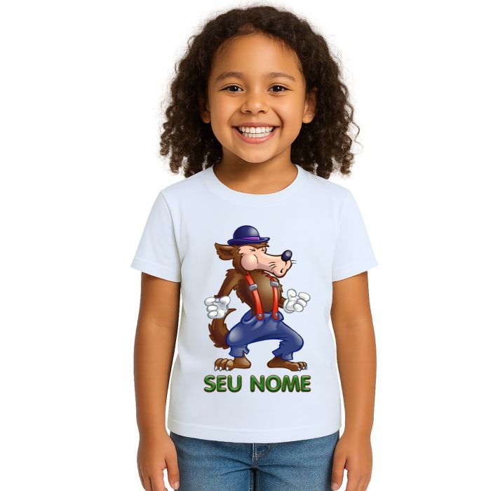 Camiseta Lobo Mau Desenho Estampa Personalizada