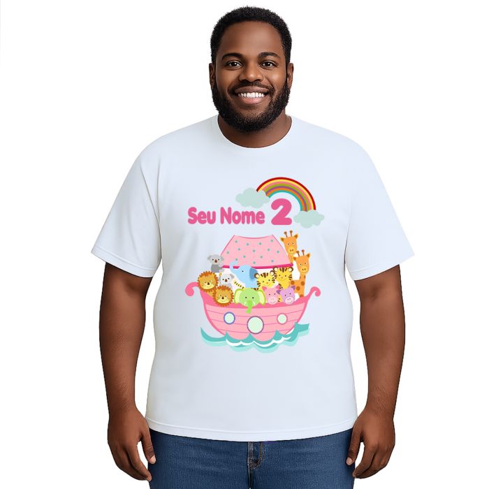 Camiseta Arca de Noé Girl Animais Estampa Personalizada