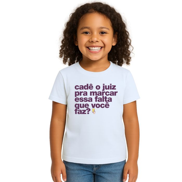Camiseta Cadê Juiz Falta Que Você Faz Personalizada