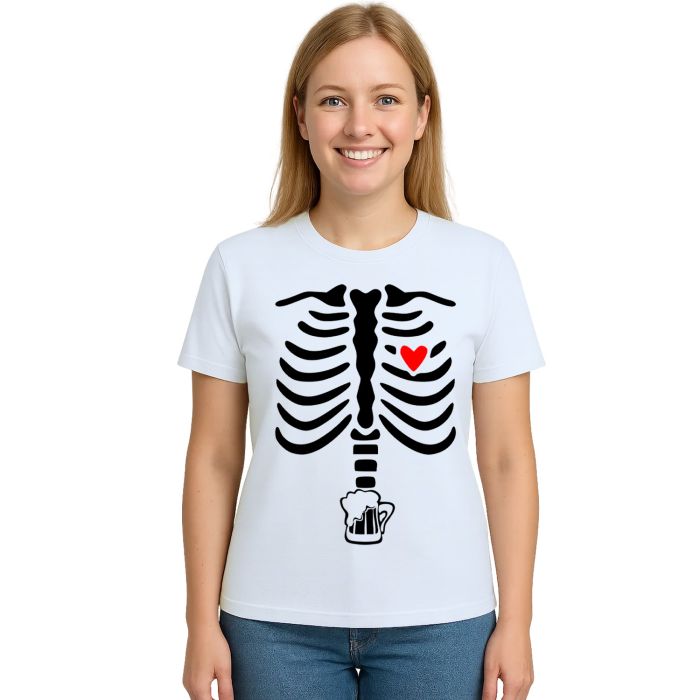 Camiseta Raio x Cerveja Esqueleto Estampa Personalizada