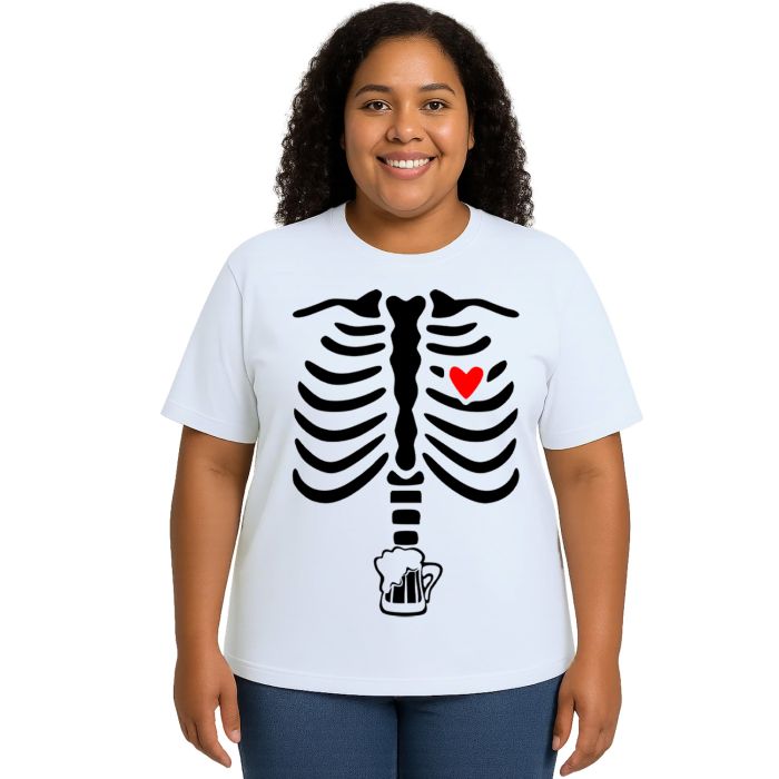 Camiseta Raio x Cerveja Esqueleto Estampa Personalizada