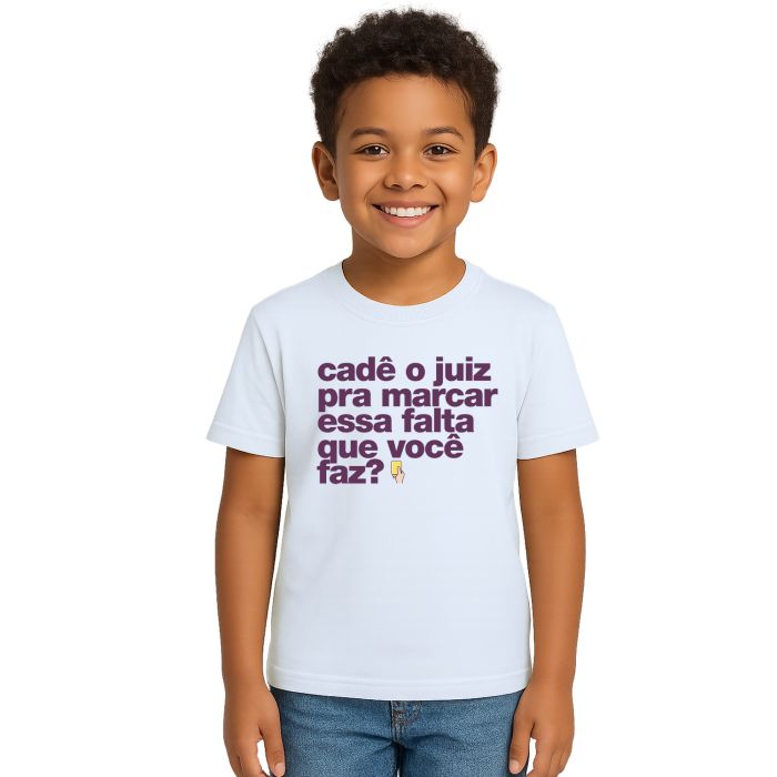 Camiseta Cadê Juiz Falta Que Você Faz Personalizada