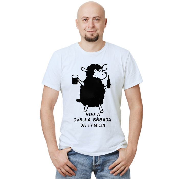 Camiseta Ovelha Bêbada da Família Estampa Personalizada